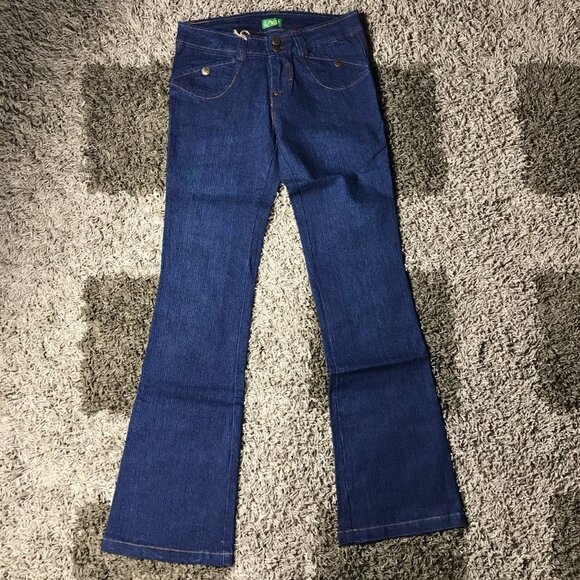 Y2K Size 7/8 Gnger Low Rise Flare Jeans. Runs Small. New With Tags - Picture 2 of 4